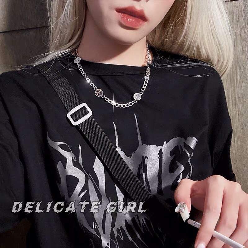 Dây chuyền mặc cười unisex thép không rỉ (có sẵn)