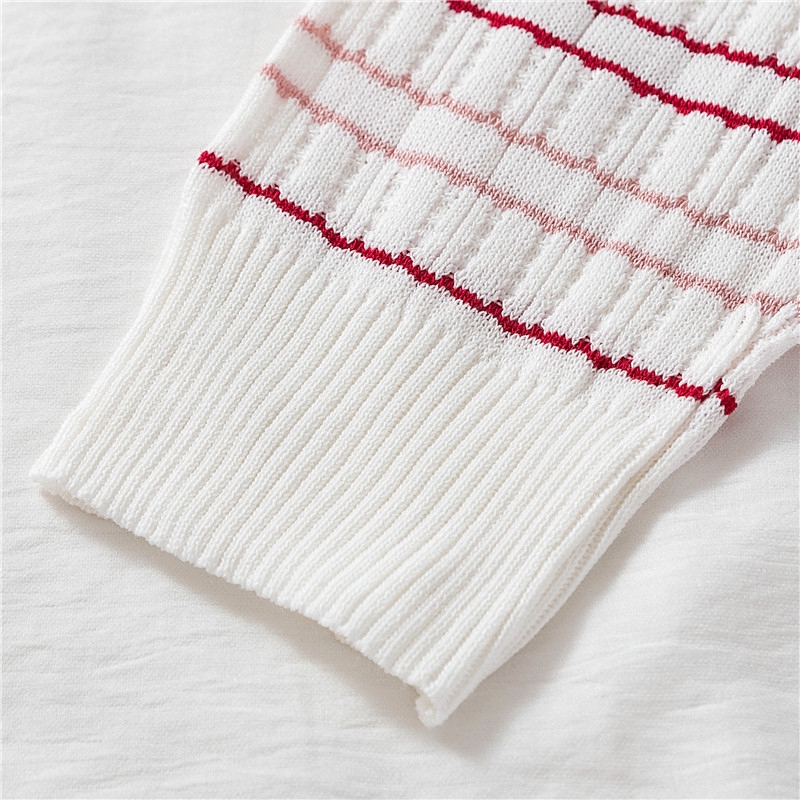 Set áo Croptop tay dài + quần dài lưng cao hoạ tiết kẻ sọc thiết kế ôm sát tôn dáng | BigBuy360 - bigbuy360.vn