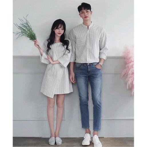 VIP ĐỒ ĐÔI NAM NỮ THỜI TRANG GỒM SƠ MI NAM VÀ ĐẦM VÁY NỮ VẢI ĐẸP CHUẨN SHOP