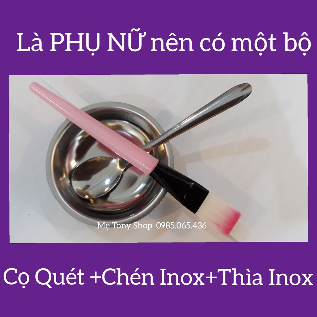 [Nguyên Bộ] Cọ Quét,Chén Inox,Thìa Inox Chuyên Dùng Đắp Mặt Nạ