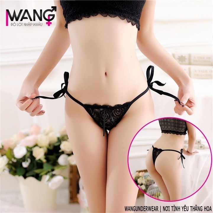 Quần lót lọt khe nữ cột dây 2 bên ren micro sexy 1513