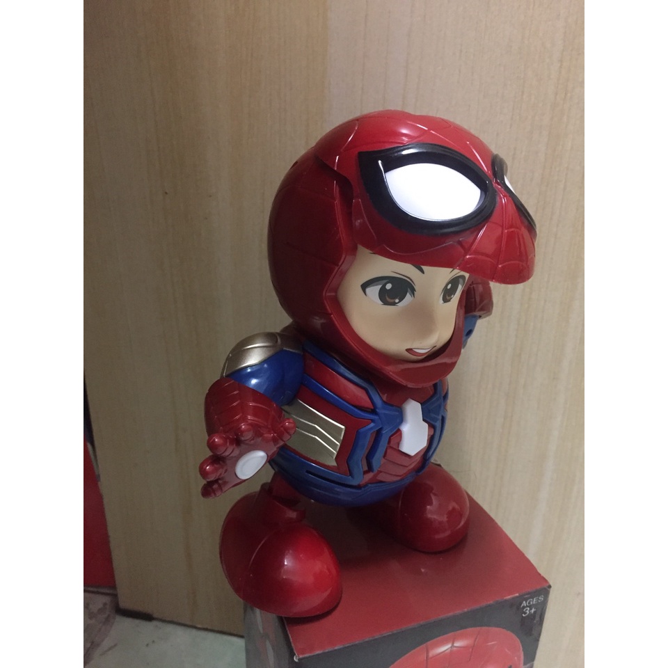 Đồ chơi iron man, người nhện nhảy múa theo nhạc đèn