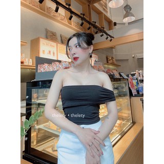 Áo Ống Croptop Lệch Vai Lật Thay Đổi Kiểu | 𝐭𝐡𝐞𝐥𝐞𝐭𝐲
