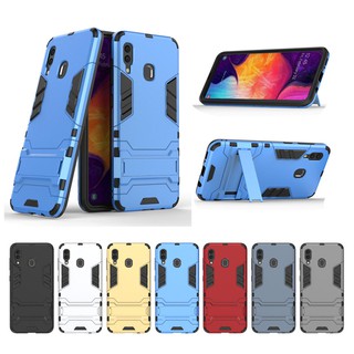 Dành cho Samsung Galaxy A30/A20 A20e A40 A50 A60 A70 A80/A90 Iron Man Hard PC Đế chống sốc Vỏ điện thoại