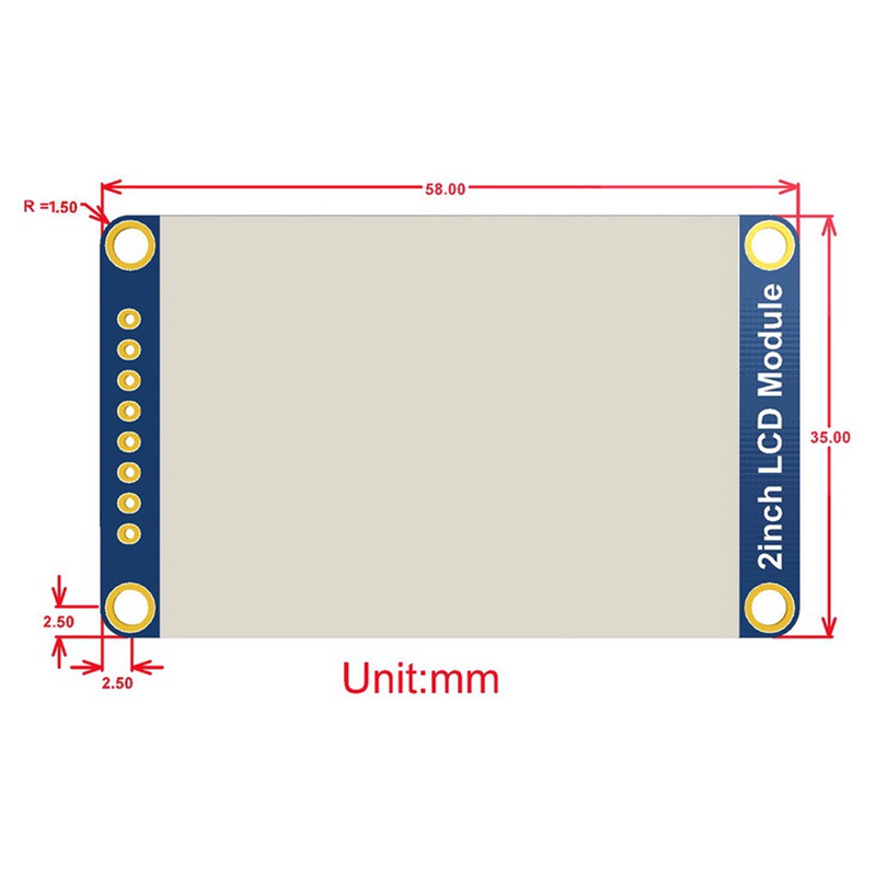 Màn Hình LCD 2Inch IPS Chuyên Dụng Cho Trình Điều Khiển Raspberry Pi Pico,65K RGB 320X240 Pixels SPI ST7789VW