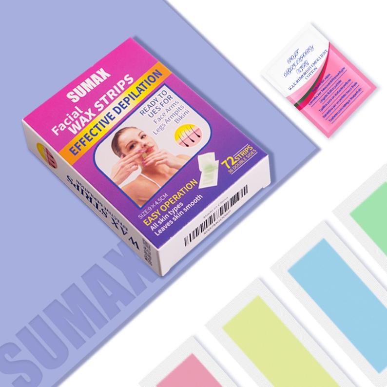 Hộp 40 miếng wax lông SUMAX Tẩy lông mặt vùng nhỏ tẩy lông chuyên nghiệp