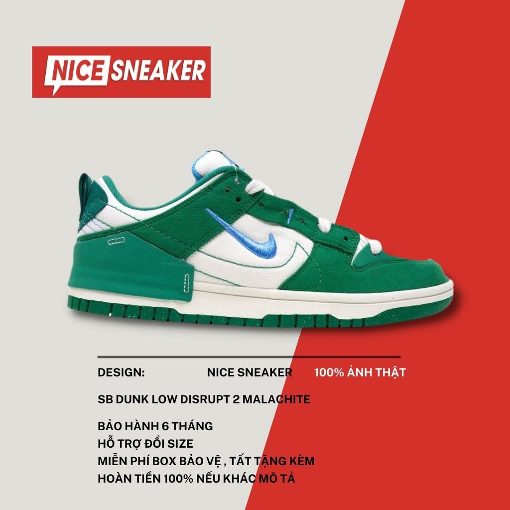 Giày SB Dunk Low Disrupt 2 Malachite (Xanh/Trắng) - Phiên bản 1:1 chuẩn | Nice Sneaker .