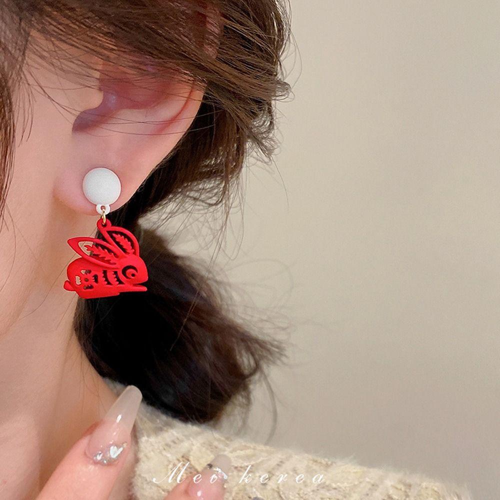 Bông Tai Hình Thỏ Dễ Thương Sang Trọng Cho Nữ