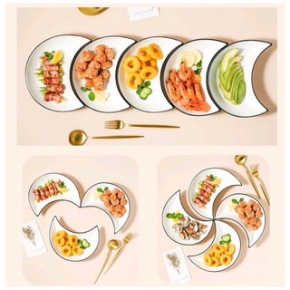 Set đĩa bán nguyệt,Đĩa ăn, đĩa đựng thức ăn