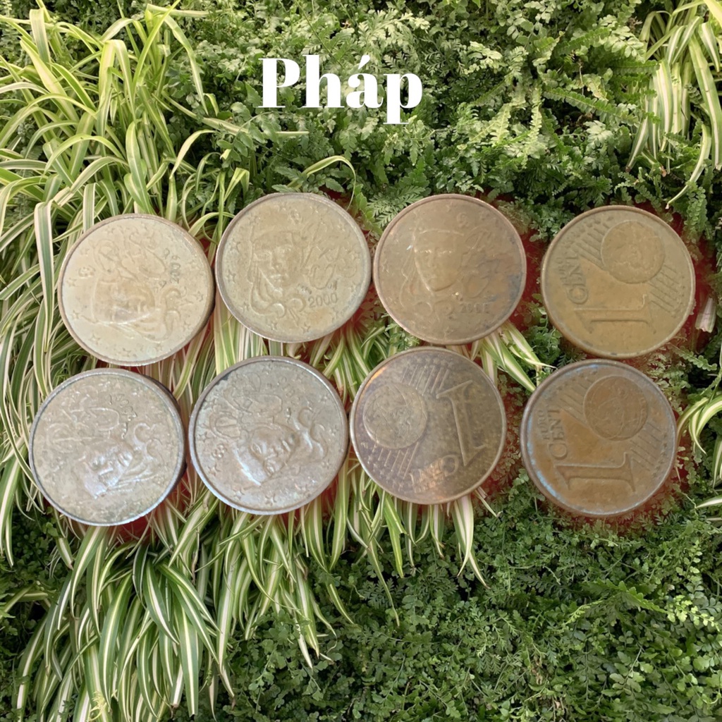 Xu thế giới 1 cent Euro sưu tầm Pháp với hình ảnh danh nhân 1999 2017