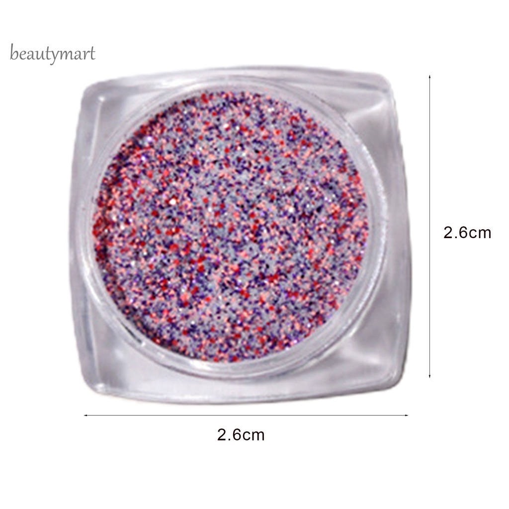 [Hàng mới về] Hộp bột kim tuyến trang trí móng màu sắc rực rỡ mini
