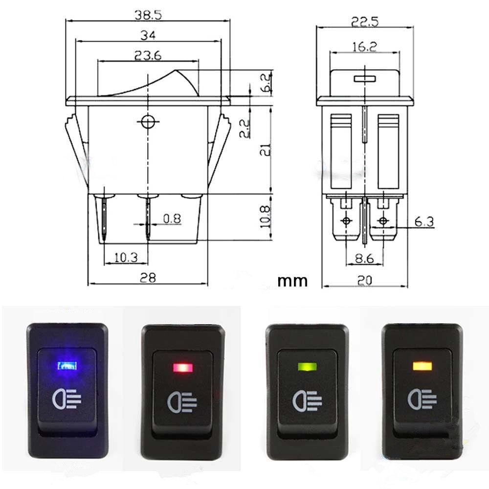Công Tắc Bật / Tắt Đèn 4 Chấu Màu Sắc Ngẫu Nhiên