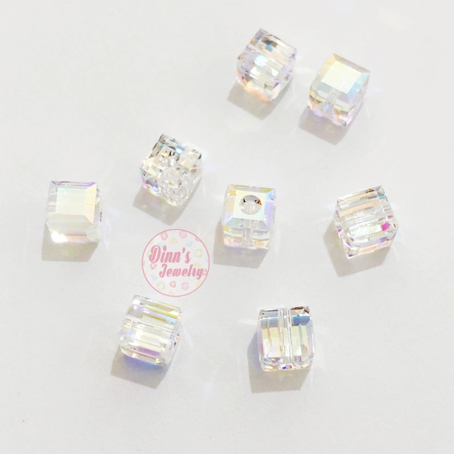 Hạt Pha Lê Swarovski 5601 Vuông - Size 6mm