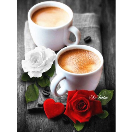 Bộ Tranh Đính Đá Họa Tiết Hoa Hồng Đỏ Độc Đáo Diy Dùng Trang Trí