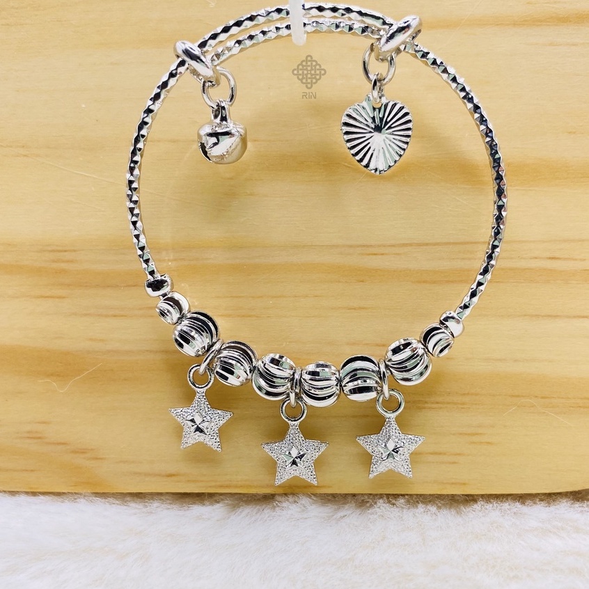 Vòng tay trẻ em, Lắc tay cho bé, Phụ kiện trang sức xi mạ bạch kim và vàng 18k KKEBT00