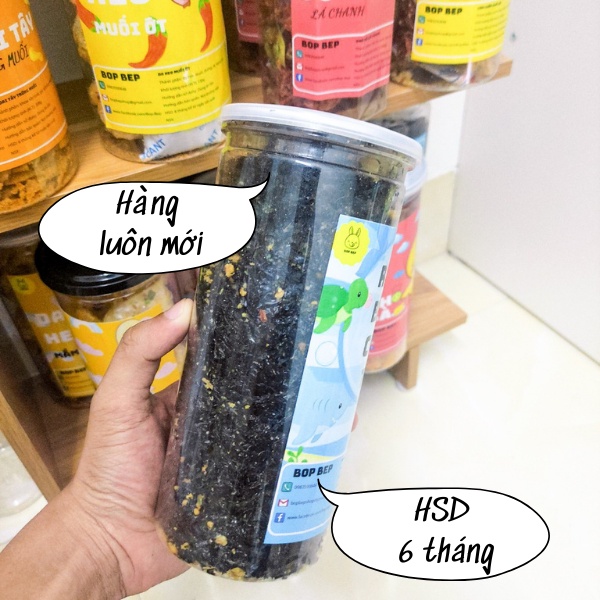 Rong biển cháy tỏi 200g Bop Bep- đồ ăn vặt ngon, đồ ăn vặt Hà Nội