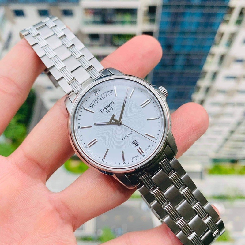 đồng hồ nam Tis.sot T-Classic DayDate White T065.