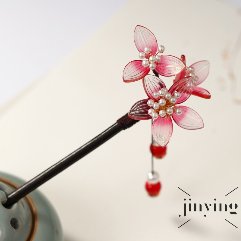 Trâm cài tóc trang trí hoa được làm thủ công phong cách Trung Hoa cổ điển dành cho nữ