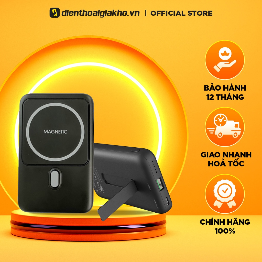 Pin Dự Phòng Mazer Infinite Boost Mag Stand Mini Qi Wireless 10000mAh/15W