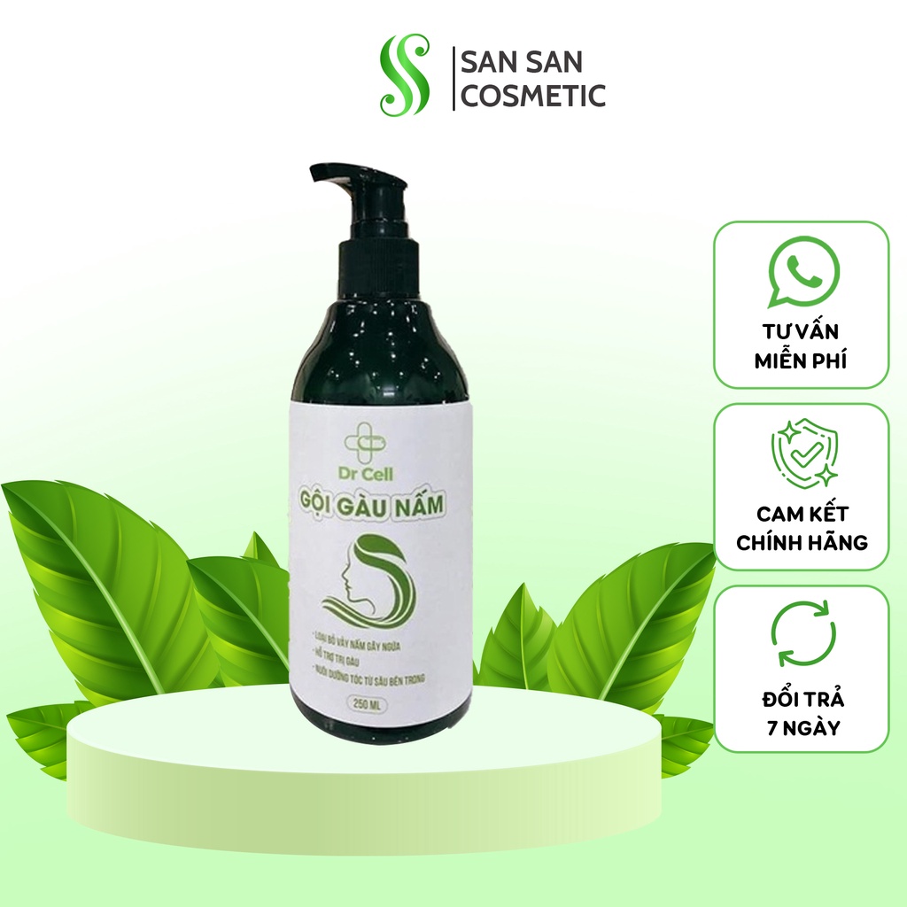 Gội gàu nấm dr cell hổ trợ loại bỏ nấm, hỗ trợ giảm gàu và nuôi dưỡng tóc sâu bên trong 250ml SAN08