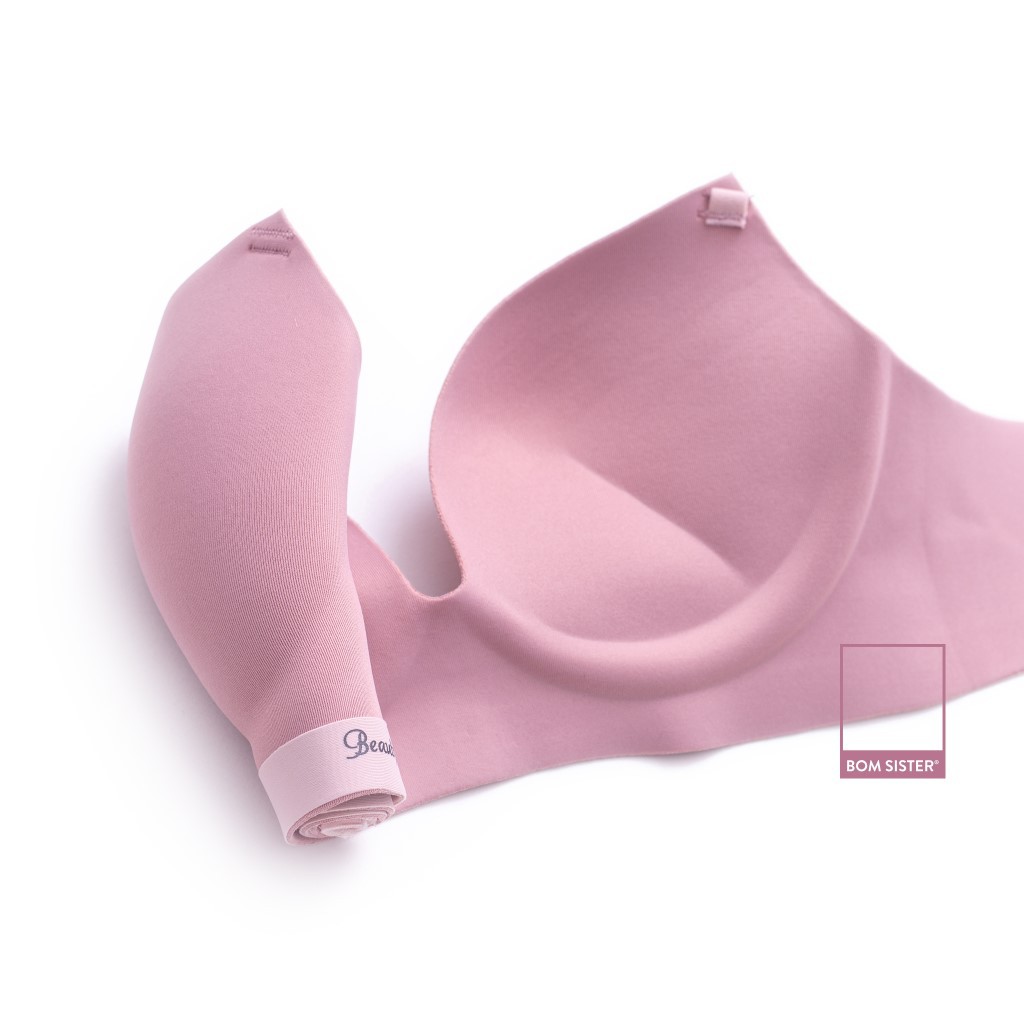 Áo lót không gọng mút vừa su đúc màu trơn cài sau nâng ngực tự nhiên BOM SISTER A903 | BigBuy360 - bigbuy360.vn