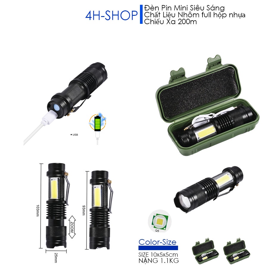 Đèn pin mini siêu sáng - Dễ dàng mang theo và chiếu sáng trong mọi tình huống.