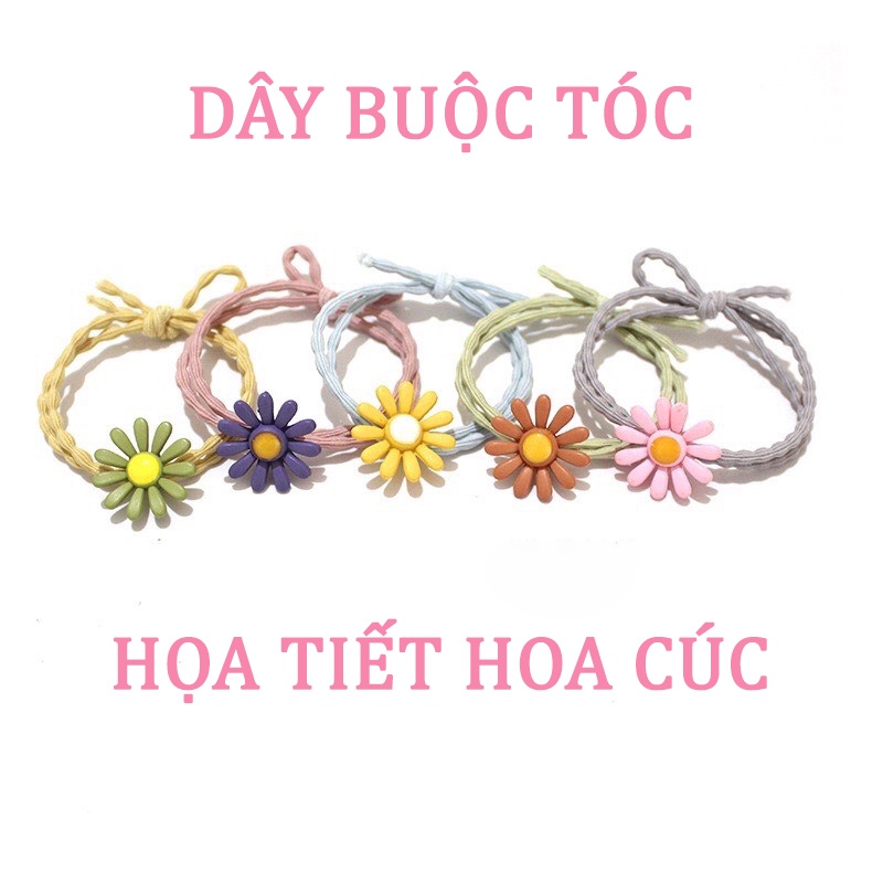 Dây Buộc Tóc Hoa Cúc  Hàn Quốc  (Nhiều Màu) - Siêu Dễ Thương - Co Giãn Cực Bền