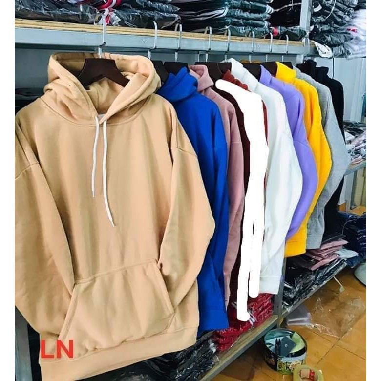 [FREESHIP ĐƠN TỪ 50K] Áo hoodie trơn nỉ bông LNG1119