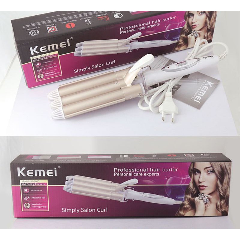Máy Uốn Tóc 3 Trục Kemei - 1010,,,