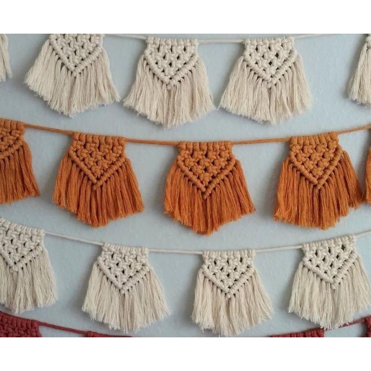 Dây cờ trang trí Macrame - Dây cờ