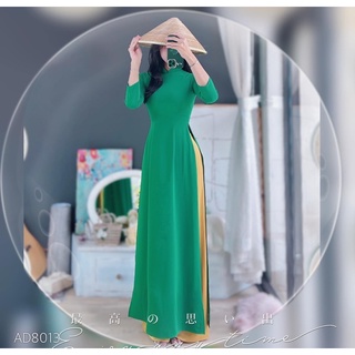 Áo dài trơn lụa mỹ cao cấp co giãn mềm mại cổ cao tay lỡ kèm quần ÁO DÀI BẢO HIẾU.