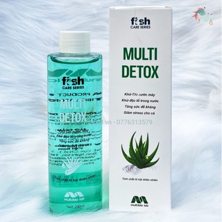 Dung dịch khử độc nước multi detox - dung dịch khử độc và clo cho bể cá cảnh, bể thủy sinh