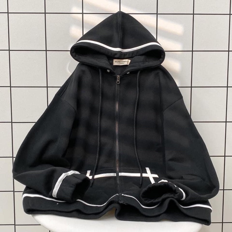 HOODIE ZIP VIỀN - freesize dài 68cm