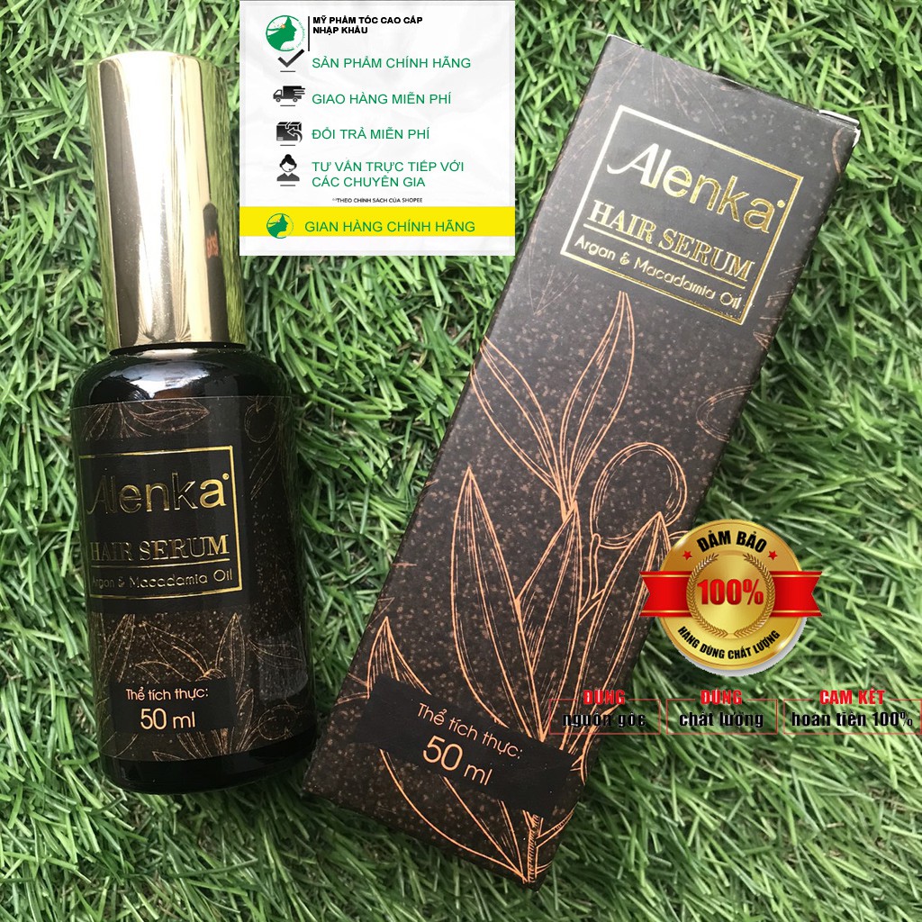 #Chính_hãng_alenka_Tinh dầu dưỡng tóc giữ nếp tóc uốn alenka hair serum 50ml