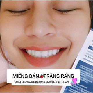 [COMBO 5-21 NGÀY] Miếng dán SIÊU TRẮNG răng Crest supreme - USA chính hãng 100%