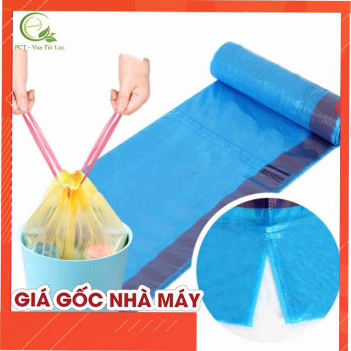 Cuộn Túi ni lông đựng rác có dây rút miệng, TDR - VUA BAO BÌ