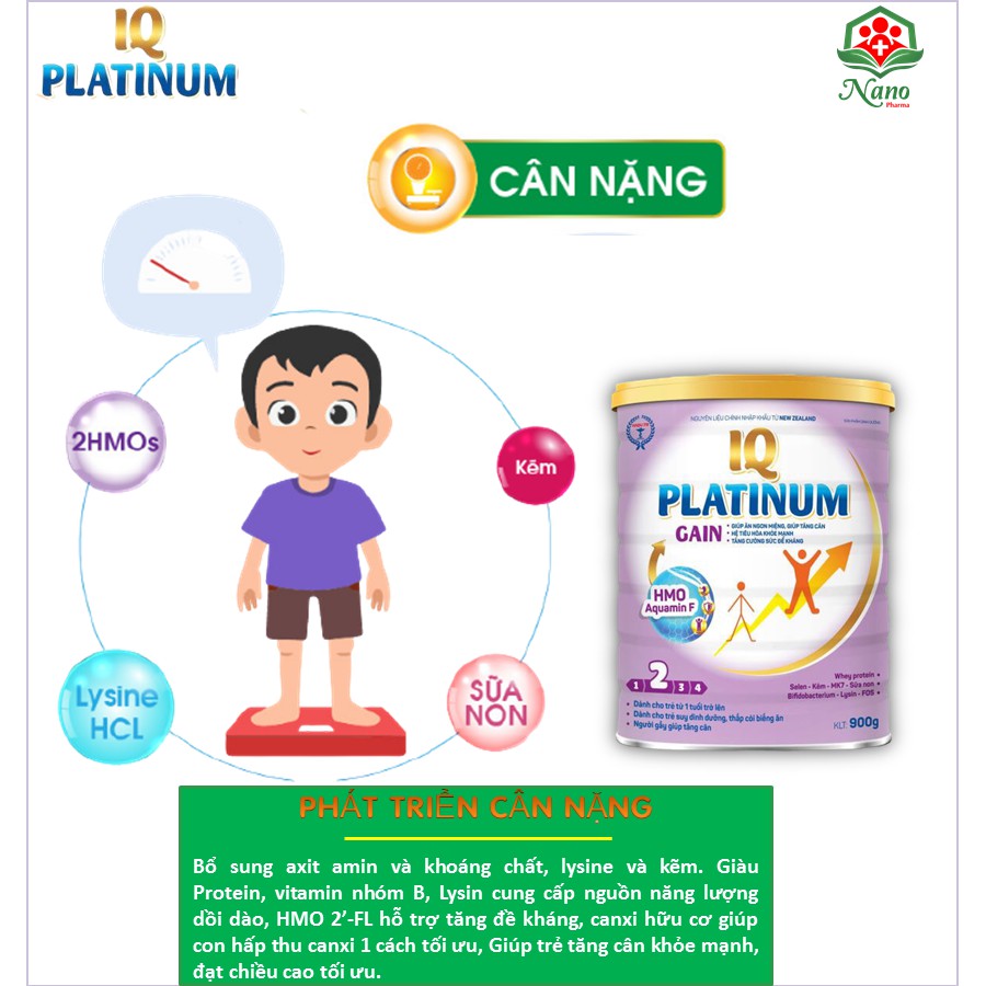 Sữa Bột IQ Platinum Gain 2 400g