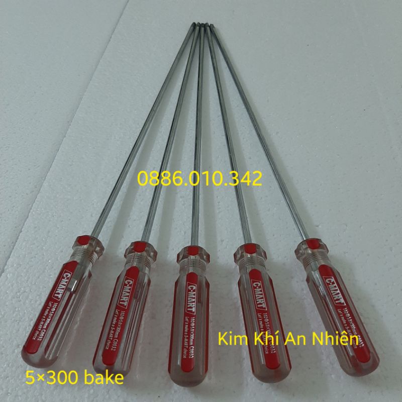 Tua vít dài 5x300mm, 6x300mm có từ tính bằng thép Crv chính hãng CMART