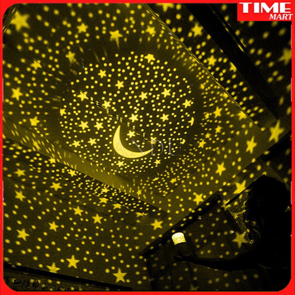 Đèn Chiếu Sao Cho Bé - Đèn Ngủ Ngàn SaoTự Xoay Cho Phòng Ngủ [TIME_MART]