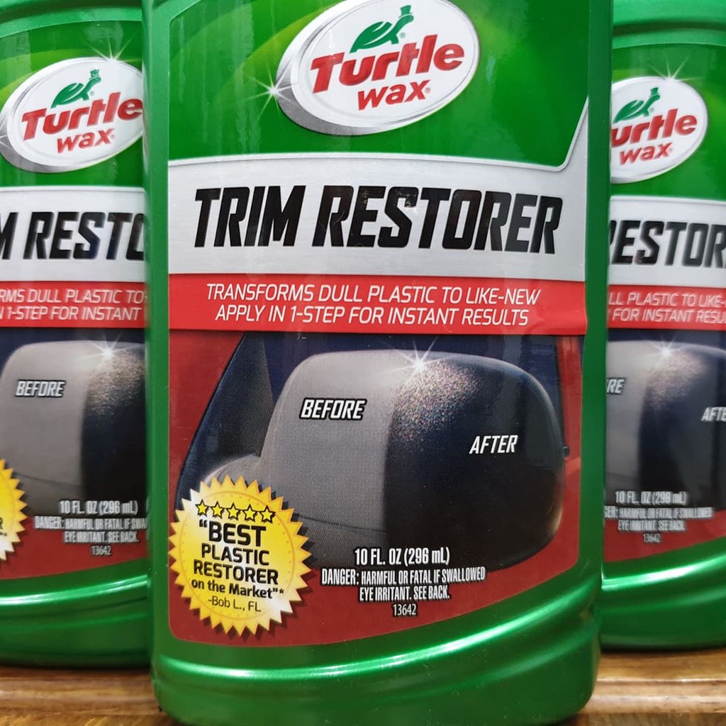 Chai phục hồi nhựa đen nhám Turtle Wax Trim Restorer 296ml - Nhập USA