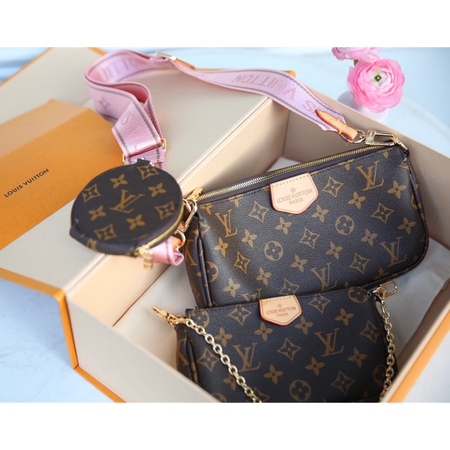 Combo LV W266-22-18 Pochette 3 món fullbox da thật