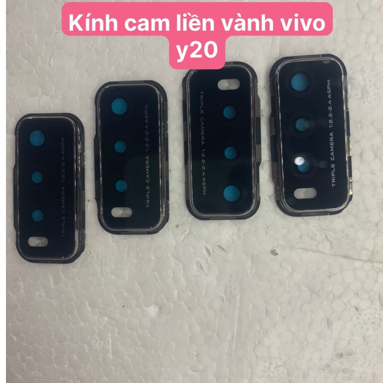 Bộ kính camera có vành và không vành zin mới điện thoại vivo Y20 / Y20s / Y12s