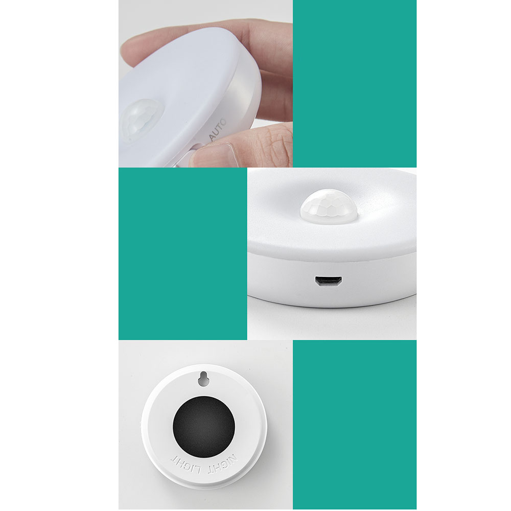 Thông Minh Đèn Ngủ Gắn Tường Không Dây Sạc Usb Tiện Dụng
