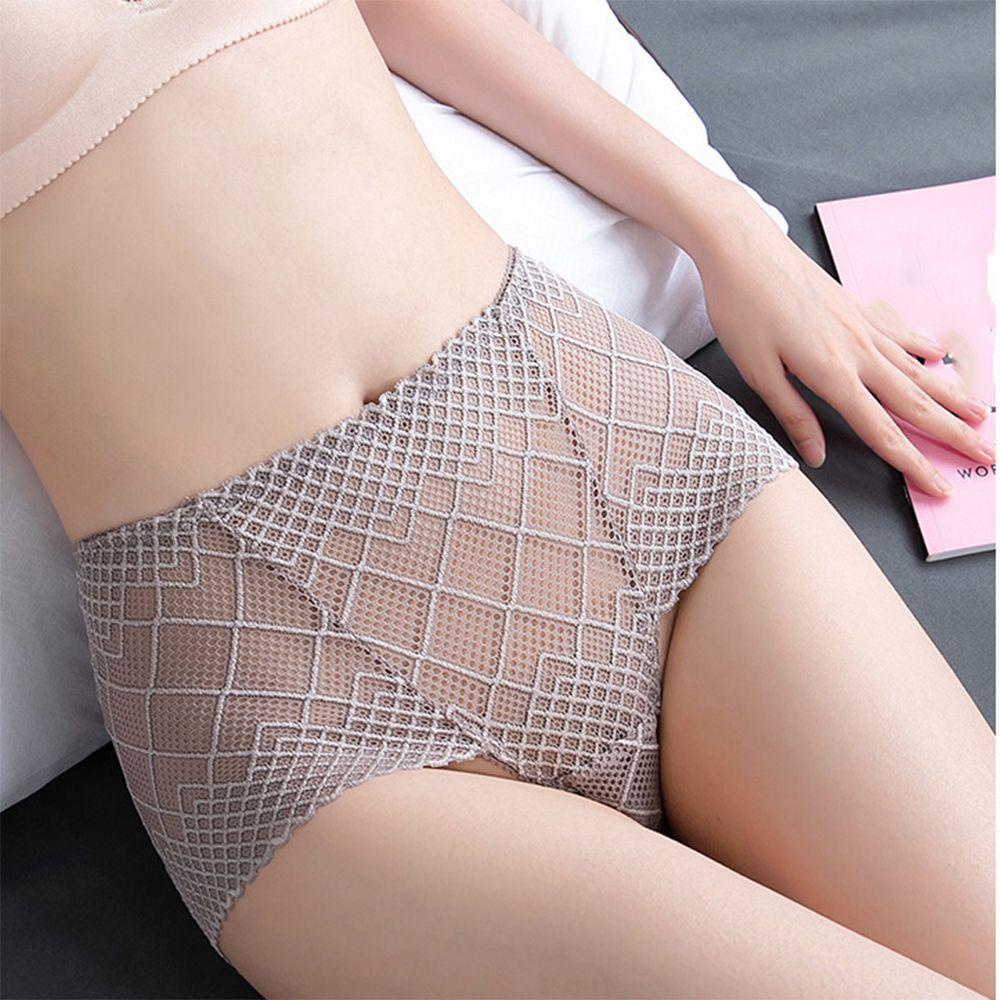 Quần Lót Cotton Lưng Cao Không Lộ Viền May Cỡ Lớn Thời Trang Cho Nữ