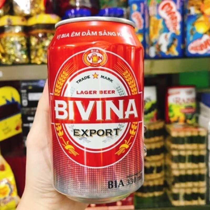 Thùng 24 Lon Bia Bivina Export 330ml/Lon