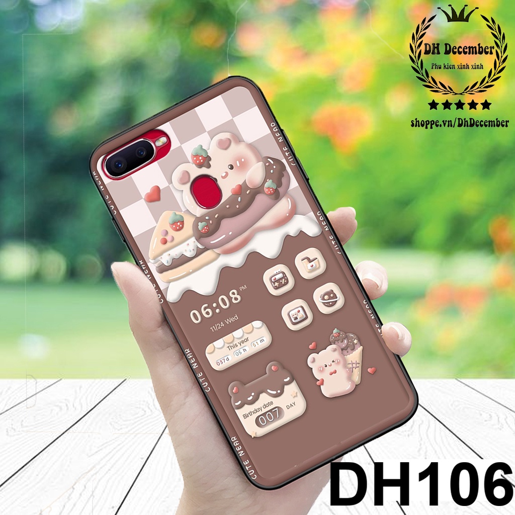 Ốp lưng Oppo A3S/A1K/A5-A9 2020 / A12/A5S/A7/F9 / A15/A16/A16K/A31 in hình GẤU HỒNG-GẤU BE3R -XINH XẺO CỰC ĐẸP