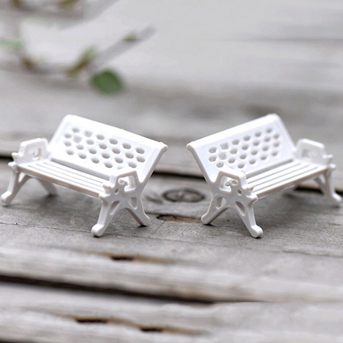 Set 2 băng ghế mini trang trí nhà búp bê