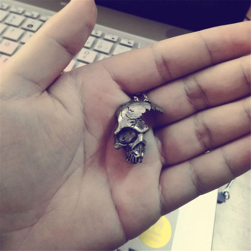 SUMU Vòng cổ Mặt Đầu Lâu Phong Cách Hip Hop Gothic