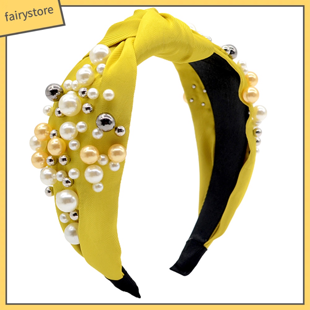 Băng Đô Cài Tóc Phối Hạt Ngọc Trai Giả Thời Trang Cho Nữ