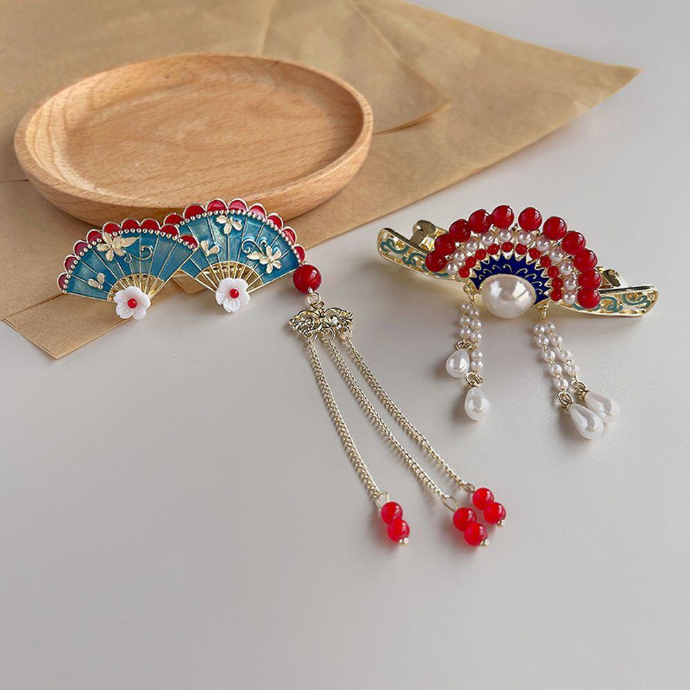 Kẹp Tóc Phối Tua Rua Sau Lưng Phong Cách Pháp Thanh Lịch Cho Nữ